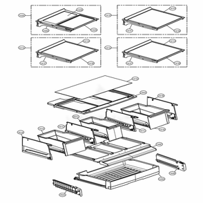 Refrigerator Parts Diagram and Parts List for LSFXC2496S ASTCNA0 LG Refrigerator