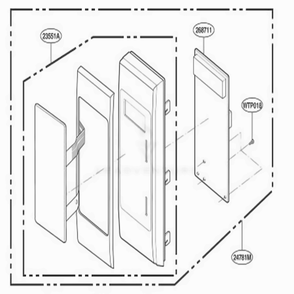 Controller Parts Diagram and Parts List for KCMC155JSS ASTEKAD LG Range