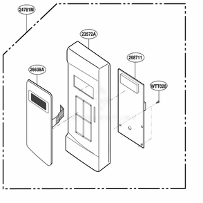 Part Location Diagram of 3572W0A242B LG PANEL,CONTROL
