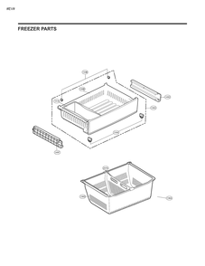 Freezer Parts Diagram and Parts List for GM-J268NSJM ASTCNA0 LG Refrigerator
