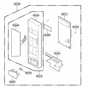 Part Location Diagram of 6871W1S068J LG PCB ASSEMBLY,SUB