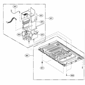 Base Plate Parts Diagram and Parts List for LMC0975SW CWHEBBY LG Wall Oven