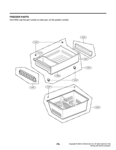Freezer Parts Diagram and Parts List for LFCS27596S ASTCNA8 LG Refrigerator