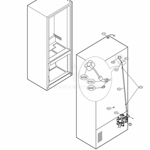 Valve And Water Tube Parts Diagram and Parts List for LUPXS3186N AGRCNA0 LG Refrigerator