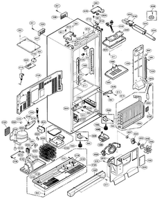 Case Parts Diagram and Parts List for LFX25950SB 00 LG Refrigerator