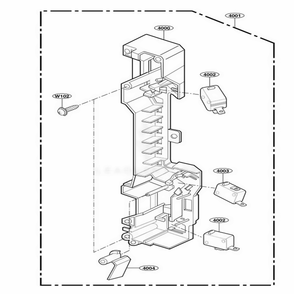 Latch Board Parts Diagram and Parts List for 88512 AWHESEA LG Range