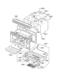 Oven Cavity Parts Diagram and Parts List for LMV1915NVB  LG Microwave