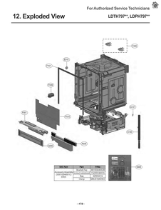 Diagram 1 Diagram and Parts List for LDTH7972S ASSESNA LG Dishwasher
