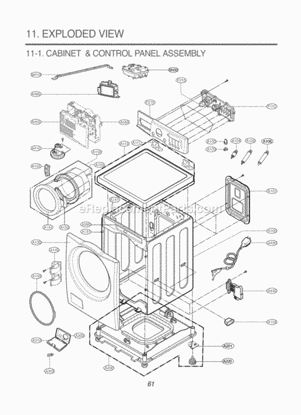 Part Location Diagram of 6871ER1062G LG PCB Assembly,Main