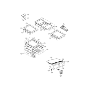 Refrigerator Diagram and Parts List for LDN22735SB 00 LG Refrigerator