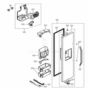 Part Location Diagram of MJB62830203 LG STOPPER,DOOR