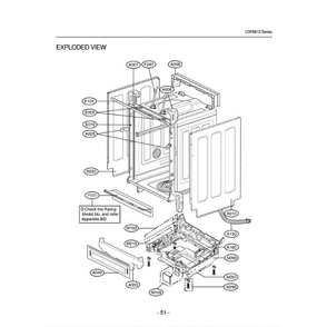 Section 5 Diagram and Parts List for LDF8812ST ASTEEUS LG Dishwasher