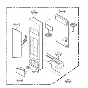Control Panel Parts Diagram and Parts List for KCMS145JBL1 AB1EKAD LG Range
