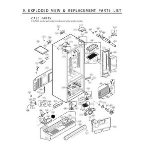 Section 2 Diagram and Parts List for LFX21975ST AST1LGA LG Refrigerator