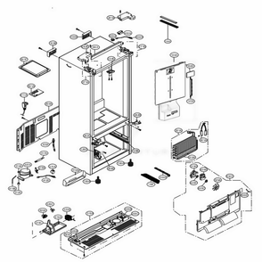 Part Location Diagram of AEH75957701 LG Center Hinge Assembly
