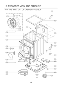 Cabinet Assemby Diagram and Parts List for F1480RD5 ALSEEUS LG Dryer
