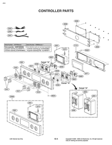 Controller Parts Diagram and Parts List for WCEK6419S ASTLSGN LG Range