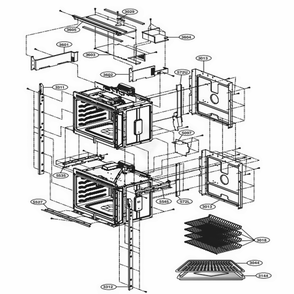Assembly Diagram and Parts List for LWD3063ST AS1LLGA LG Wall Oven