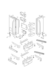 Door Parts Diagram and Parts List for 79572495610  Kenmore Refrigerator