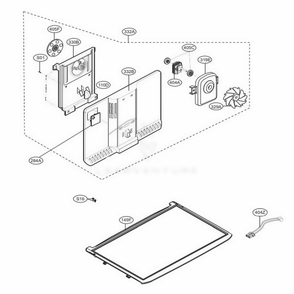 Freezer Parts Diagram and Parts List for 79432 ASWCSE7 LG Refrigerator