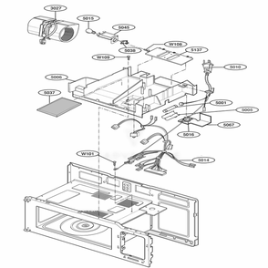 Interior Parts 2 Diagram and Parts List for 80019 CBKESEA LG Wall Oven