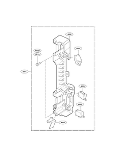 Latch Board Parts Diagram and Parts List for LMV1645SB  LG Microwave