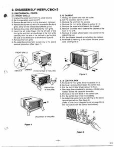 Disassembly Instructions Diagram and Parts List for GA-1834FC  LG Air Conditioner