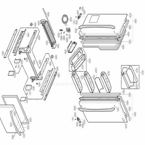 Door Parts Diagram and Parts List for 79779 AWB2SER LG Refrigerator