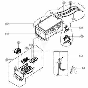 Part Location Diagram of ACZ74070501 LG DISPENSER ASSEMBLY