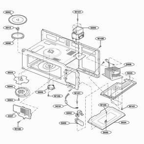 Part Location Diagram of 3300W1A003C LG PLATE,BOTTOM
