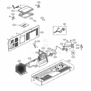 Machine Compartment Diagram and Parts List for 51839 AWBCSE0 LG Refrigerator