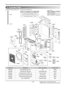 Condenser Assembly Diagram and Parts List for A4UW30GFA0 AWGBEUS LG Air Conditioner