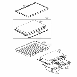 Refrigerator Parts Diagram and Parts List for 79432 ASWCSE5 LG Refrigerator