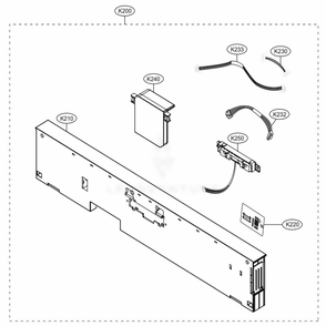 Panel Assembly Diagram and Parts List for 14673 ASTESEU LG Dishwasher