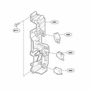 Latch Board Parts Diagram and Parts List for SCA1001HSS AS2EGEU LG Wall Oven