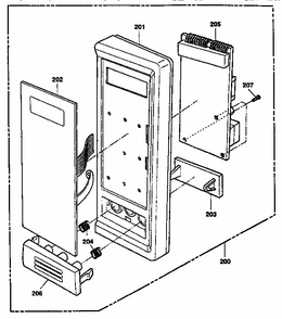 Control Panel Diagram and Parts List for 7218954990  Kenmore Microwave