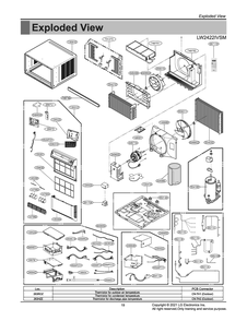 Diagram 1 Diagram and Parts List for LW2422IVSM AT3AHDP LG Air Conditioner