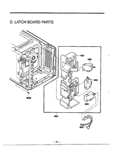 Microwave Complete Page 4 Diagram and Parts List for MA-844M  LG Microwave