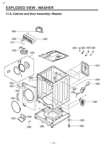 Diagram 4 Diagram and Parts List for W3S1CVK2EVS ABLEEUS LG Washer