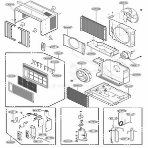 Main Diagram and Parts List for M6004R AWYCUSG LG Air Conditioner