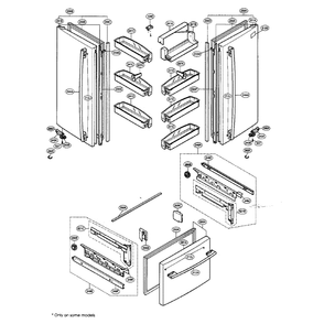 Door Diagram and Parts List for LFC20740ST 00 LG Refrigerator