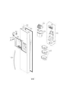 Freezer Door Parts Diagram and Parts List for 79551833410  Kenmore Refrigerator