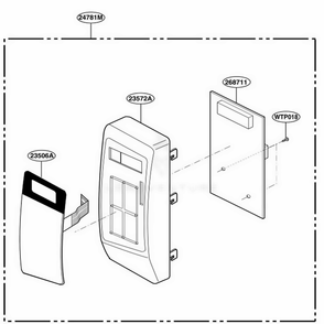 Part Location Diagram of 3572W0A273B LG PANEL,CONTROL