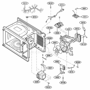 Interior Parts 2 Diagram and Parts List for 63299 ABKESEA LG Range