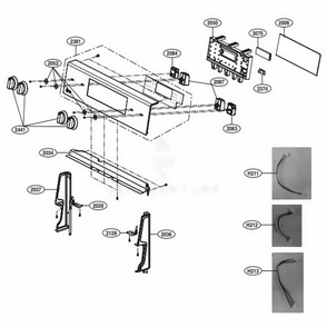 Controller Parts Diagram and Parts List for LREL6325F FRSLLGA LG Range
