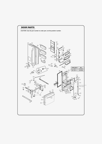 Door Parts Diagram and Parts List for GR-J338HSTP ASTCSE1 LG Refrigerator
