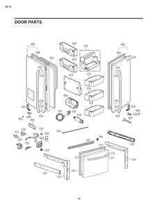 Door Parts Diagram and Parts List for GM-L268NTJP ATICSE0 LG Refrigerator