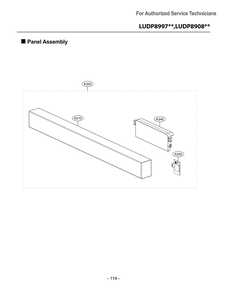 Panel Assembly Diagram and Parts List for DUAG17HN ASTEEUS LG Dishwasher