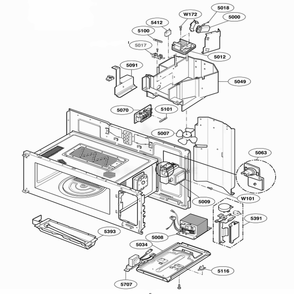 Interior Part 1 Diagram and Parts List for SCA1000HBB ABKEGEU LG Range