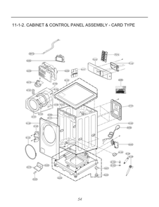 Cabinet And Control Panel Assembly Card Type Diagram and Parts List for TCWL2013CS3 ASSEELC LG Washer